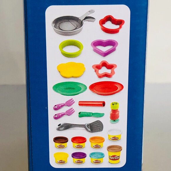 New Play-Doh Kitchen Creations Flip 'n Pancakes Playset 14-Piece Breakfast Toy - Picture 10 of 14